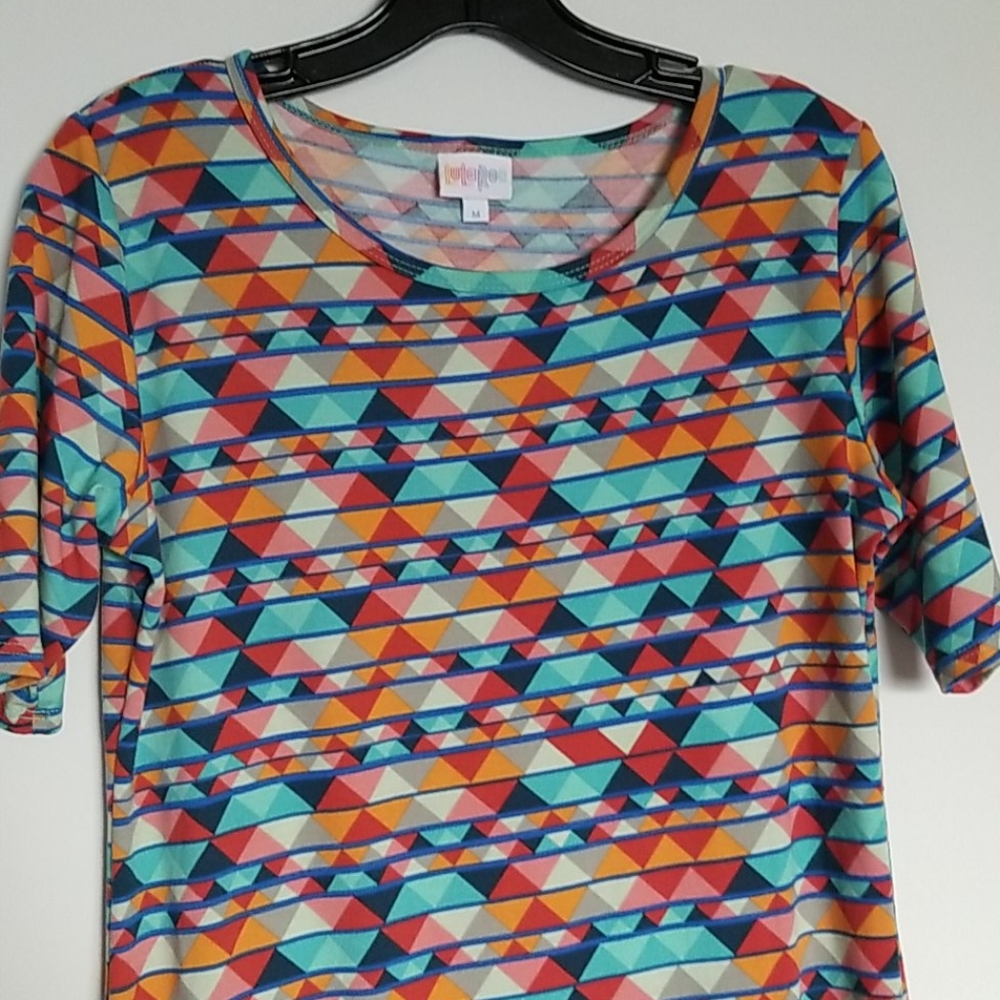 LuLaRoe Julia Geometric Pattern Dress M